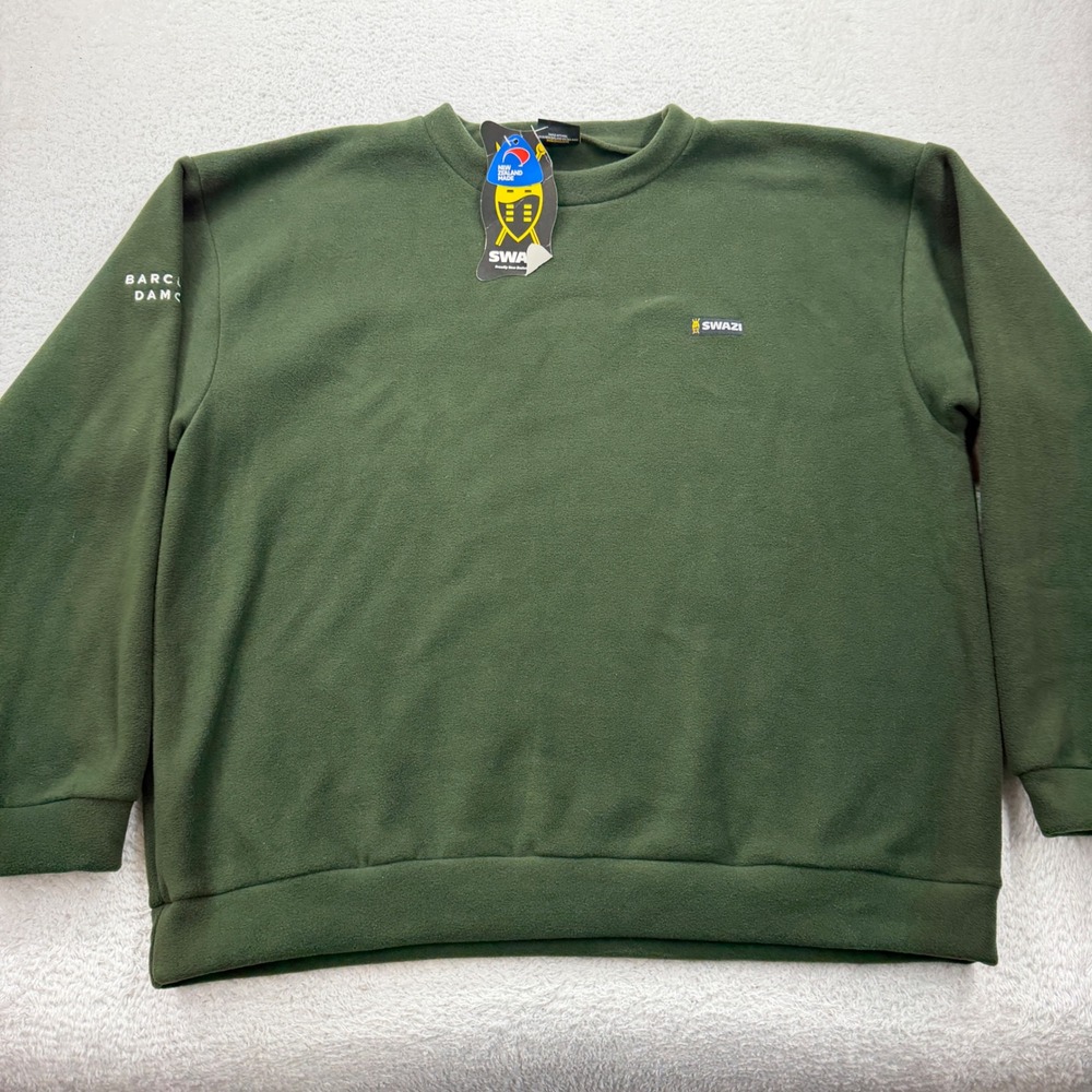 NWT Swazi Mens Fleecy Sweatshirt Olive Green New Zealand 2XL Barclay Damon Logo